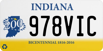 IN license plate 978VIC