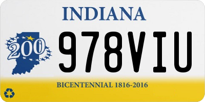 IN license plate 978VIU