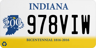 IN license plate 978VIW