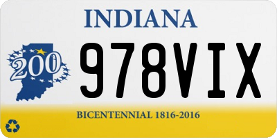 IN license plate 978VIX