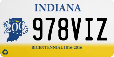 IN license plate 978VIZ