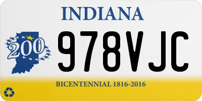 IN license plate 978VJC