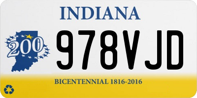 IN license plate 978VJD