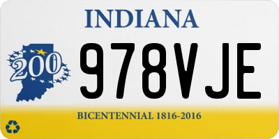 IN license plate 978VJE