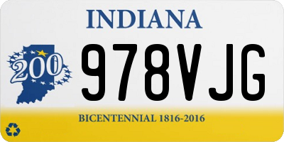 IN license plate 978VJG