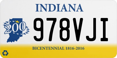 IN license plate 978VJI