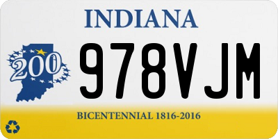 IN license plate 978VJM