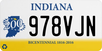 IN license plate 978VJN