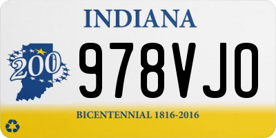 IN license plate 978VJO