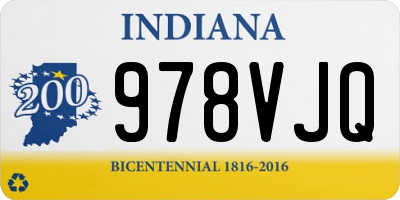 IN license plate 978VJQ