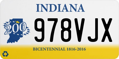 IN license plate 978VJX