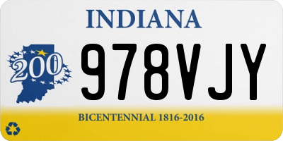 IN license plate 978VJY