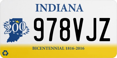 IN license plate 978VJZ