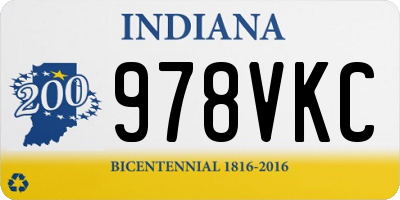 IN license plate 978VKC
