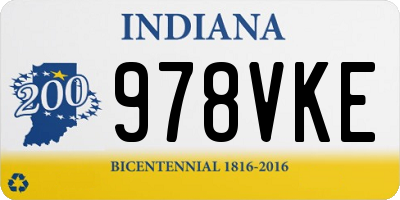 IN license plate 978VKE