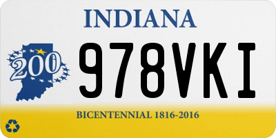 IN license plate 978VKI