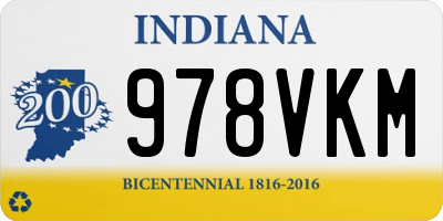 IN license plate 978VKM