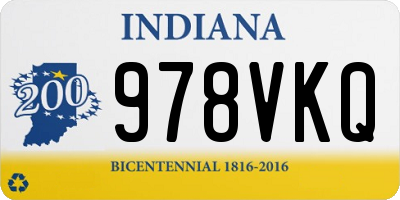 IN license plate 978VKQ