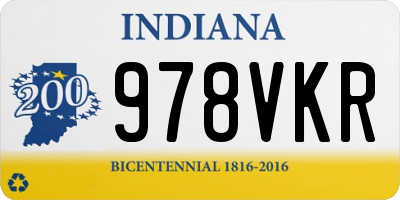 IN license plate 978VKR