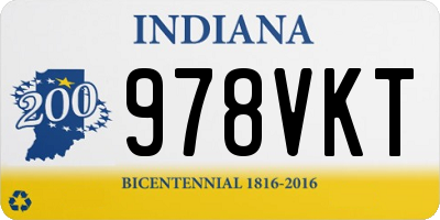IN license plate 978VKT