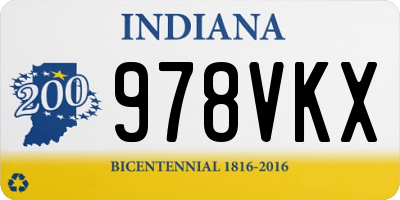 IN license plate 978VKX