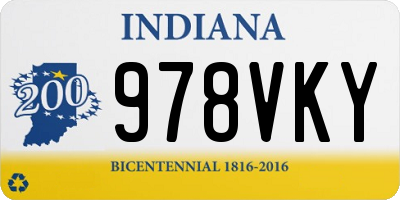 IN license plate 978VKY
