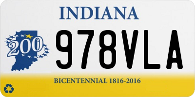 IN license plate 978VLA