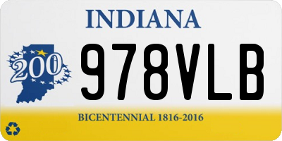 IN license plate 978VLB