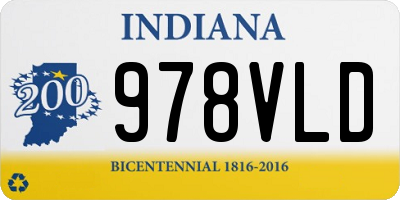 IN license plate 978VLD