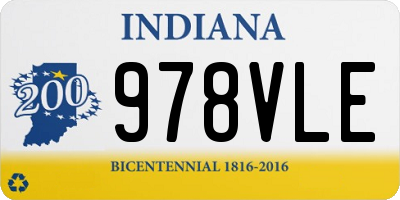 IN license plate 978VLE