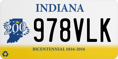 IN license plate 978VLK