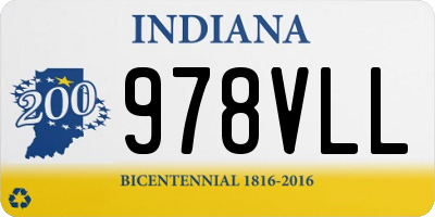 IN license plate 978VLL