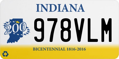 IN license plate 978VLM