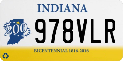 IN license plate 978VLR