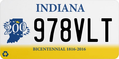 IN license plate 978VLT