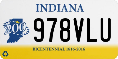 IN license plate 978VLU
