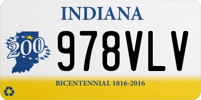 IN license plate 978VLV