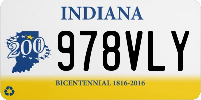 IN license plate 978VLY