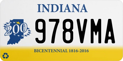 IN license plate 978VMA