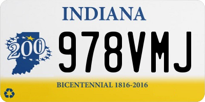 IN license plate 978VMJ