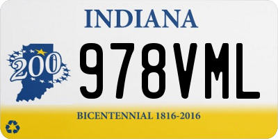 IN license plate 978VML