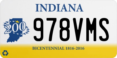 IN license plate 978VMS