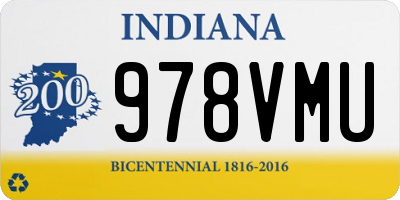 IN license plate 978VMU