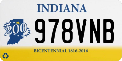 IN license plate 978VNB