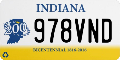 IN license plate 978VND