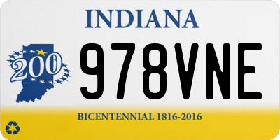 IN license plate 978VNE