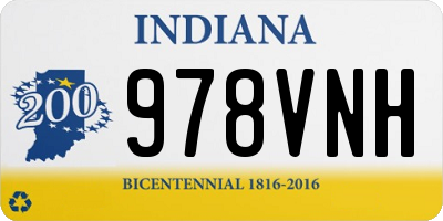 IN license plate 978VNH