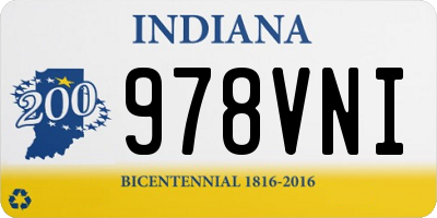 IN license plate 978VNI
