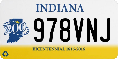 IN license plate 978VNJ