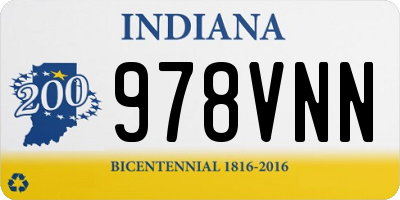 IN license plate 978VNN